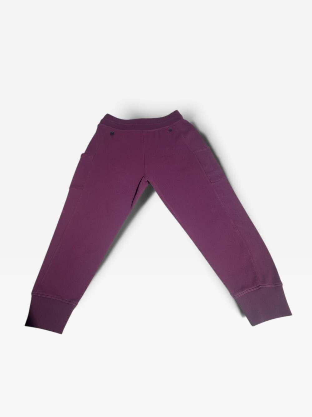 Reebok Women's Plum Purple Fleece Cargo Pocket Joggers Sweatpants Size L